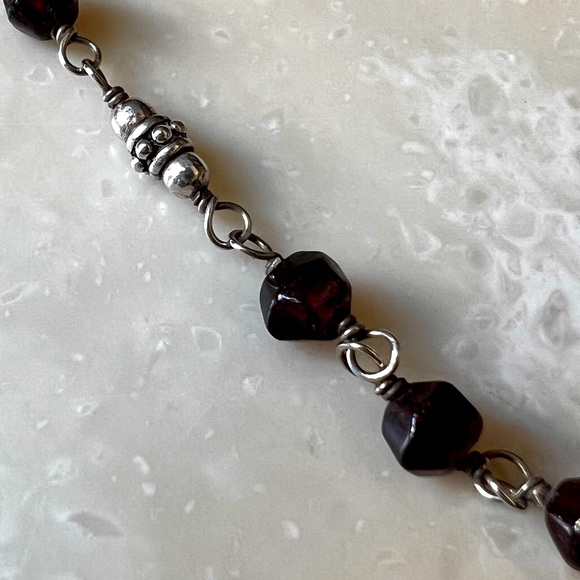Silpada Garnet and Silver Necklace - Picture 4 of 6